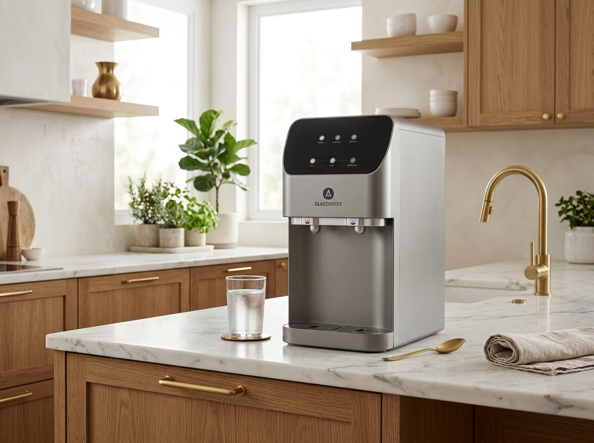 Purificador Glazz Smart en una cocina de diseño